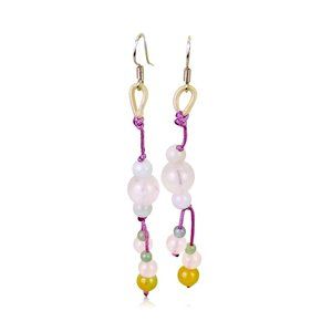 Irresistible Beads Rose Quartz Gemstone Earrings